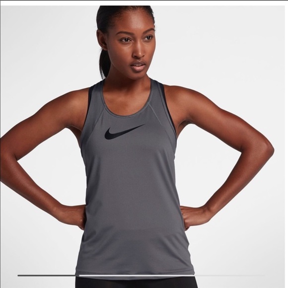Nike Pro Mesh Training Tank Grey Size M - Picture 1 of 12